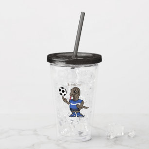 Vaso Acrílico El gracioso personalizado de fútbol del dragón Kom