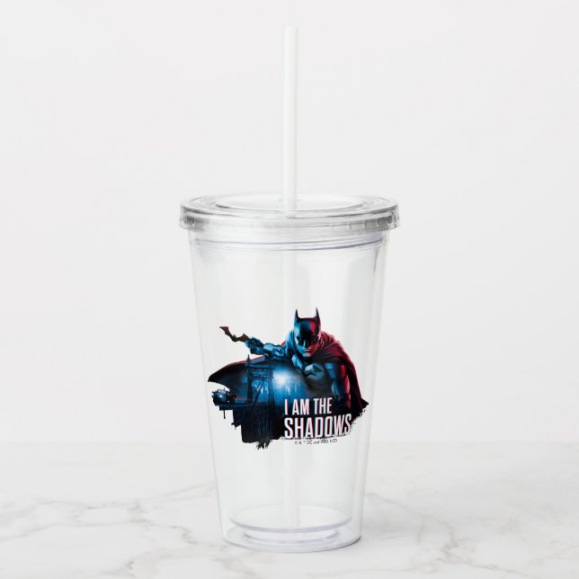 Vaso Acrílico El Gráfico De Carácter Batman - Yo Soy Las Sombras (Anverso)