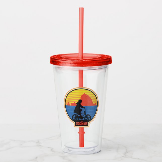 Vaso Acrílico El gráfico de ciclismo Goonies Retro Mikey (Anverso)