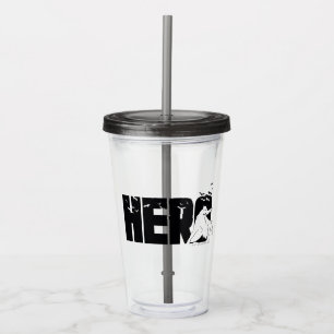 Vaso Acrílico El gráfico "Héroe" de Batman