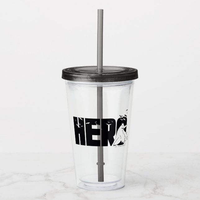 Vaso Acrílico El gráfico "Héroe" de Batman (Anverso)