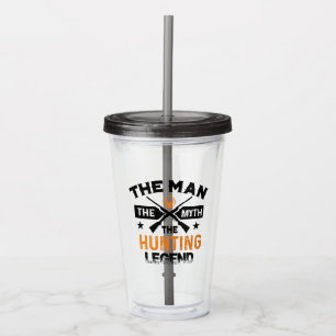 Vaso Acrílico El hombre el mito de la leyenda de la caza - cierv