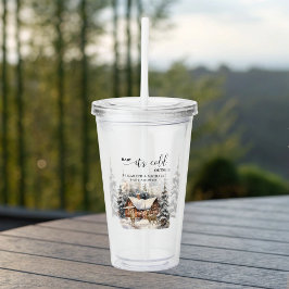 Vaso Acrílico El invierno de Woodland bebe el resfriado afuera