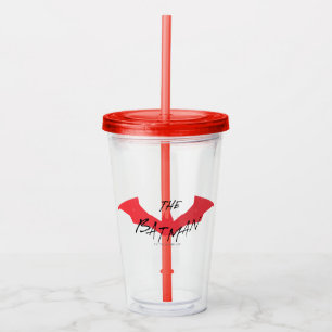 Vaso Acrílico El logotipo del murciélago escrito a mano de Batm