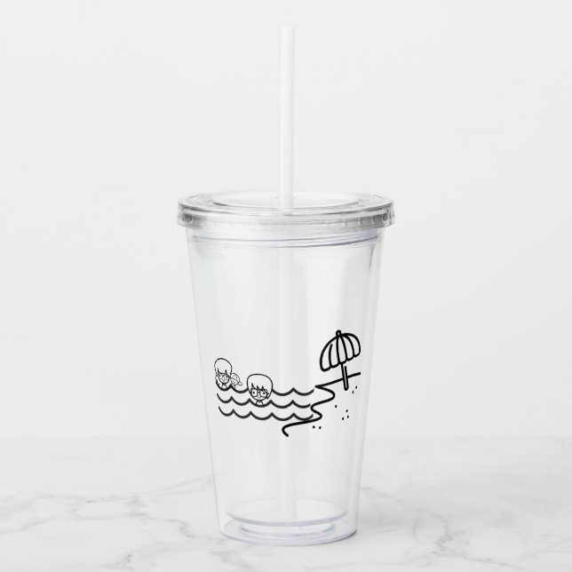 Vaso Acrílico El lugar feliz de Jenna (Anverso)