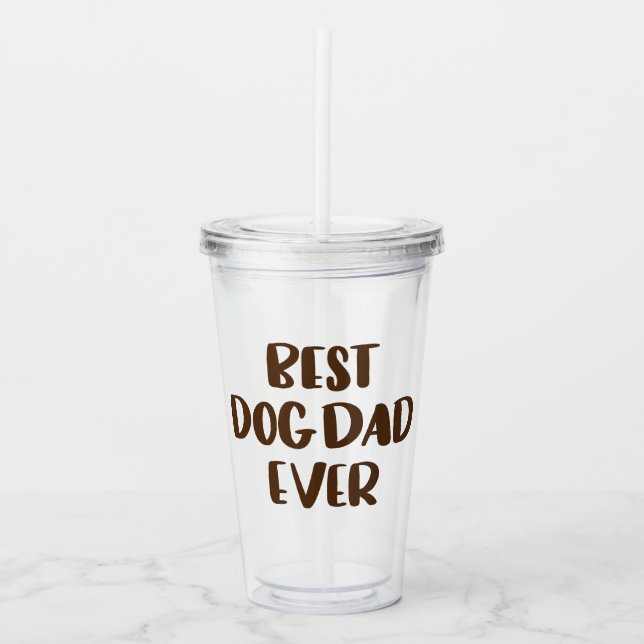 Vaso Acrílico  El mejor padre del perro (Anverso)