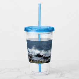 Vaso Acrílico El oleaje del Océano Pacífico