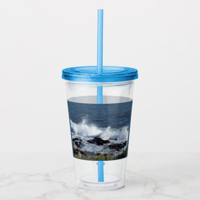 Vaso Acrílico El oleaje del Océano Pacífico (Anverso)