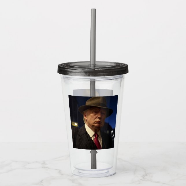 Vaso Acrílico El padrino de América Don J. Trump (Anverso)