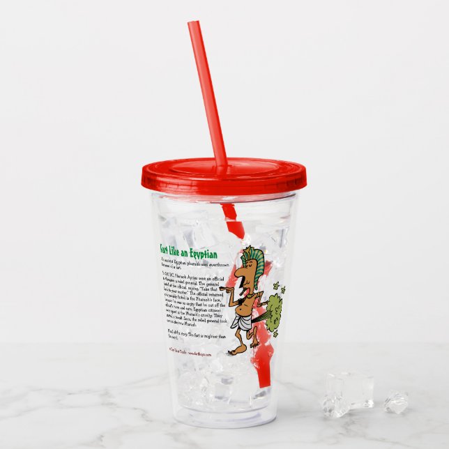 Vaso Acrílico El pedo como un egipcio (Anverso (hielo))
