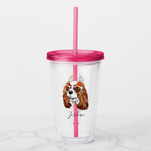 Vaso Acrílico El retrato arrogante el   del perro de aguas de