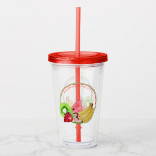 Vaso Acrílico El Sabor Refrescante De La Fruta