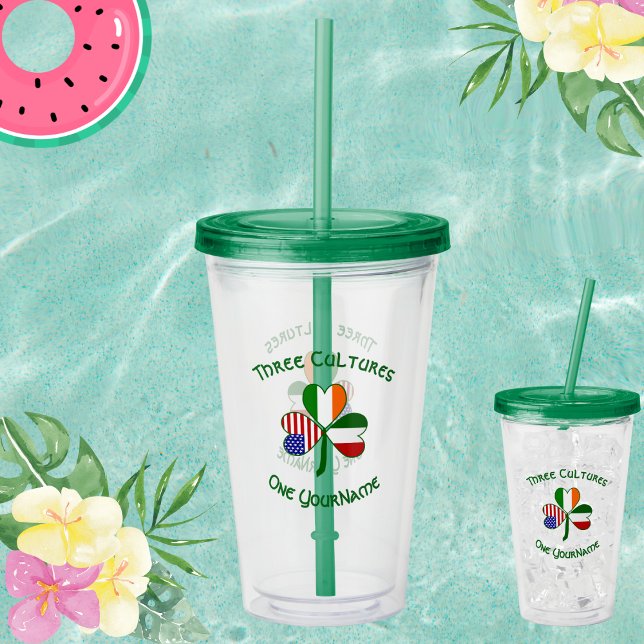Vaso Acrílico El Shamrock americano italiano personalizado (Subido por el creador)