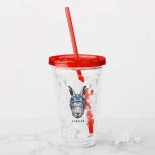 Vaso Acrílico El temerario del conejo el añade su nombre