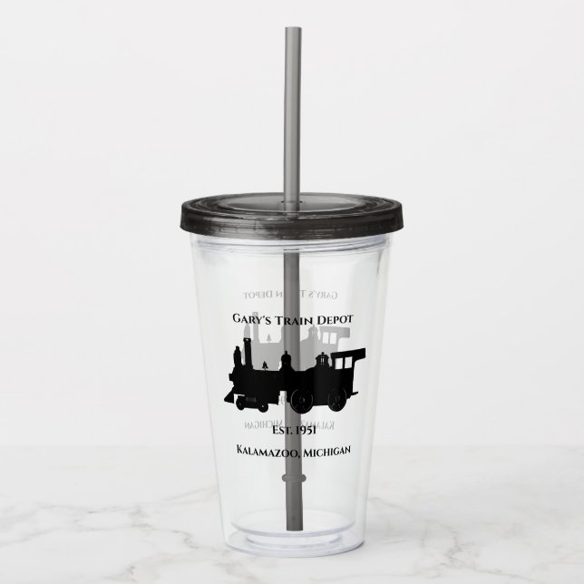 Vaso Acrílico El tren de Gary (Anverso)