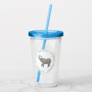 Vaso Acrílico Elefante bebé
