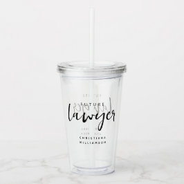 Vaso Acrílico Elegante futuro abogado personalizado