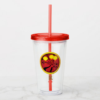 Vaso Acrílico Elegantes linternas de oro de la rata del año nuev