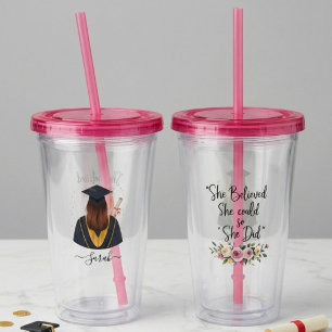 Vaso Acrílico Ella Creyó Que Podía Así Que Lo Hizo Cita Floral