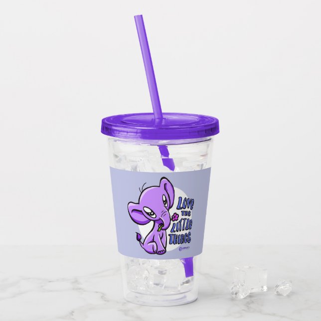 Vaso Acrílico Elli: Ame las pequeñas cosas (Anverso (hielo))