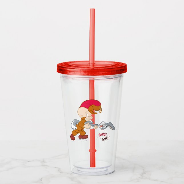 Vaso Acrílico ELMER FUDD™ y BUGS BUNNY™ (Anverso)