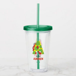 Vaso Acrílico Elmo Alphabet   A Apple