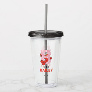 Vaso Acrílico Elmo Alphabet B Burbujas