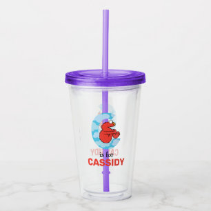 Vaso Acrílico Elmo Alphabet C Nubes