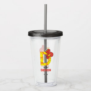 Vaso Acrílico Elmo Alphabet   D Pato
