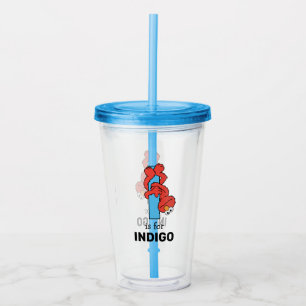 Vaso Acrílico Elmo Alphabet   I Azul