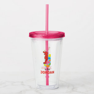 Vaso Acrílico Elmo Alphabet J Jelly Bean