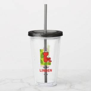 Vaso Acrílico Elmo Alphabet   L Leaf