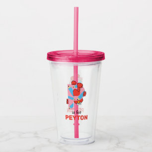 Vaso Acrílico Elmo Alphabet   P Lápiz