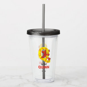 Vaso Acrílico Elmo Alphabet Q Pregunta