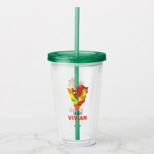 Vaso Acrílico Elmo Alphabet   V Verduras