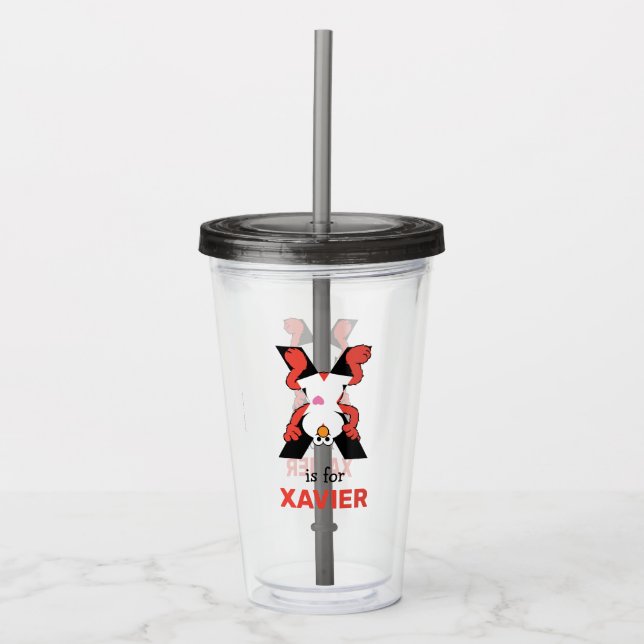 Vaso Acrílico Elmo Alphabet | X Xray (Anverso)