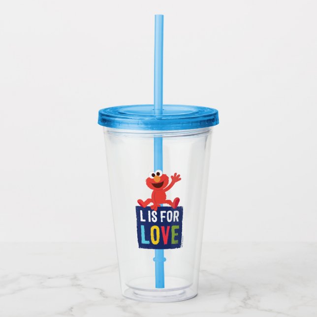 Vaso Acrílico Elmo | L es para amor (Anverso)