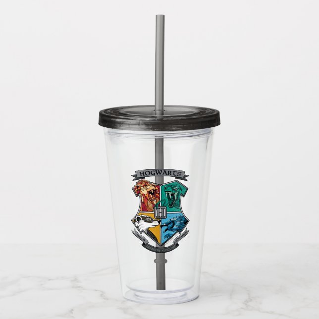 Vaso Acrílico Emblema cruzado HOGWARTS™ (Anverso)