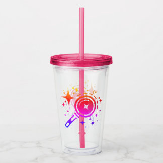 Vaso Acrílico emblema de IA Estrellas de Sparkle, faro de la era