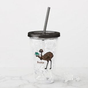 Vaso Acrílico Emu con ilustracion personalizado de huevos