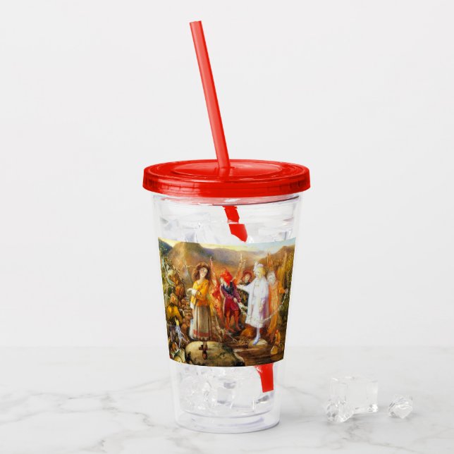 Vaso Acrílico En Fairyland John Anster Fitzgerald (Anverso (hielo))