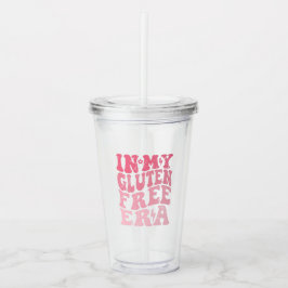 Vaso Acrílico En mi época libre de gluten, tumbler acrílico