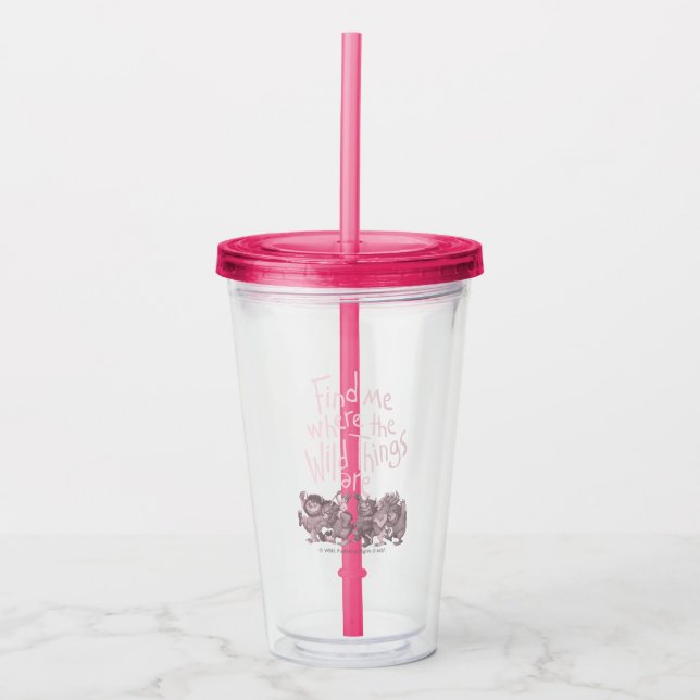 Vaso Acrílico Encuéntrame donde están las cosas salvajes (Anverso)