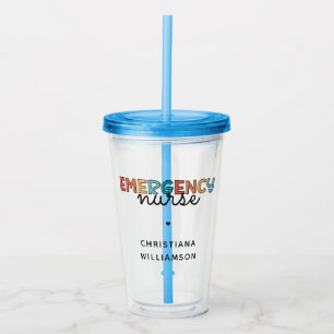 Vaso Acrílico Enfermera de emergencia personalizado Enfermero de