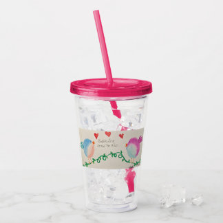 Vaso Acrílico Enviando Amor a Través de las Millas