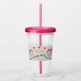 Vaso Acrílico Enviar amor a través de las millas