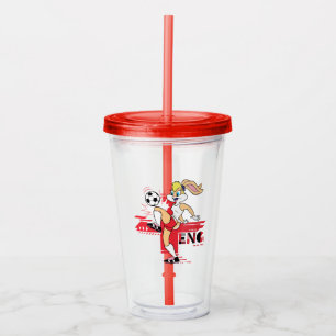 Vaso Acrílico Equipo de fútbol gráfico de Lola Bunny Inglaterra