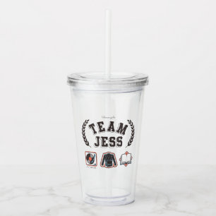 Vaso Acrílico Equipo Jess Gilmore Girls Diseño