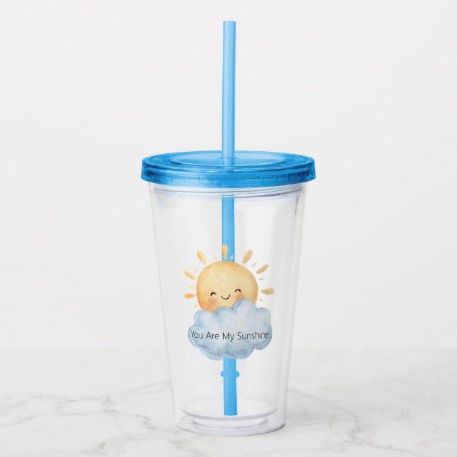 Vaso Acrílico Eres Mi Sol Feliz Nube Del Sol (Anverso)
