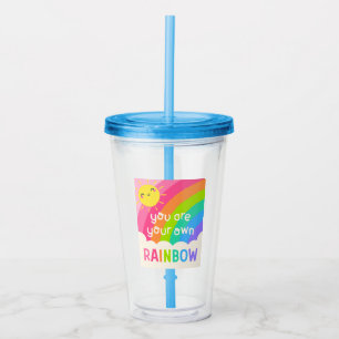 Vaso Acrílico Eres Tu Propio Arcoiris